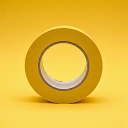 Yellow construction tape roll