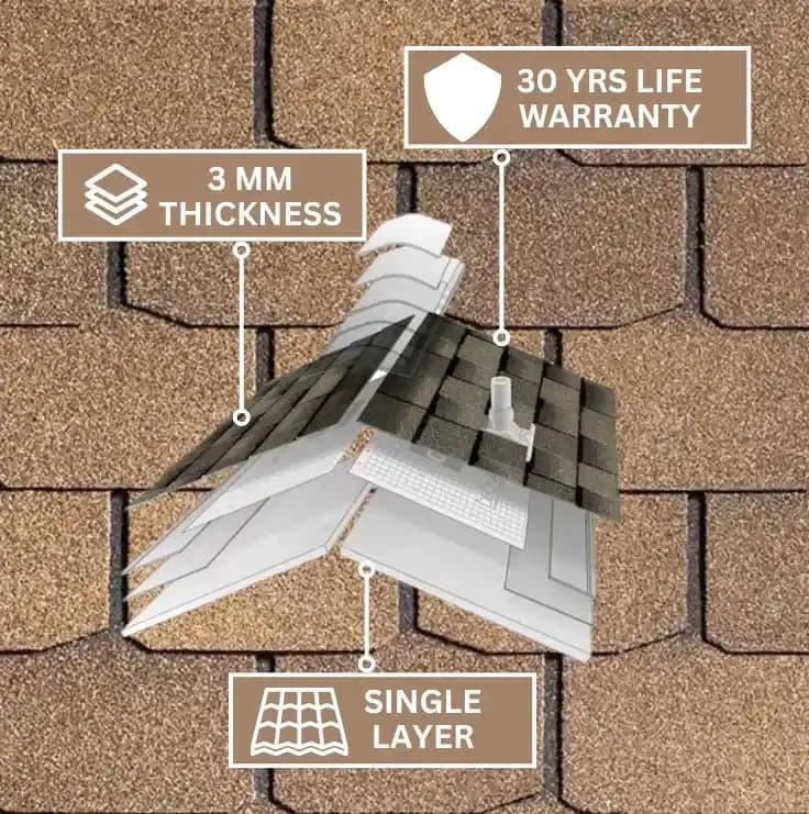 Dune Shade Roofing Shingles Infographics