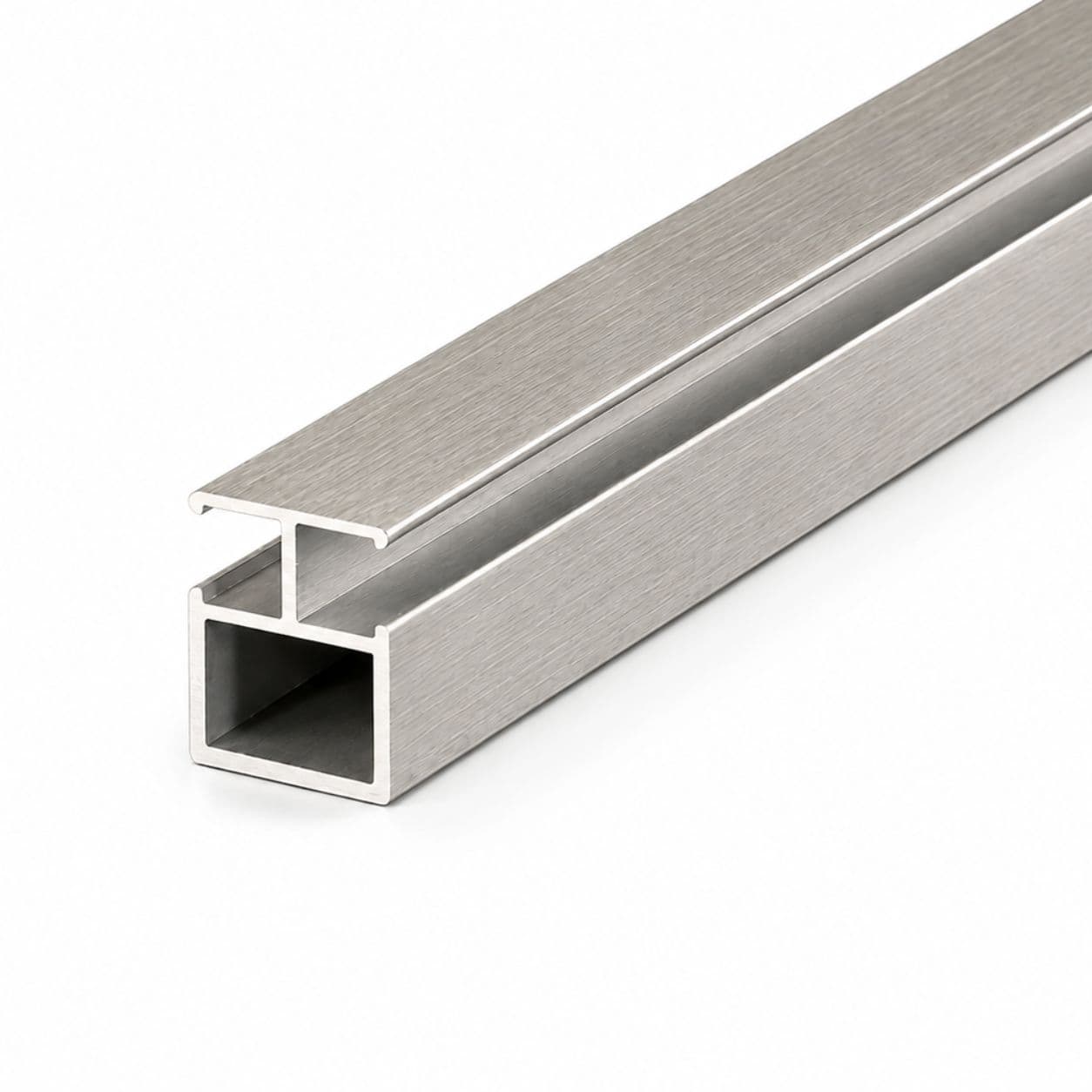 45mm Aluminium Profile For 4 to 5 mm Glass Divider - SS Brush Color