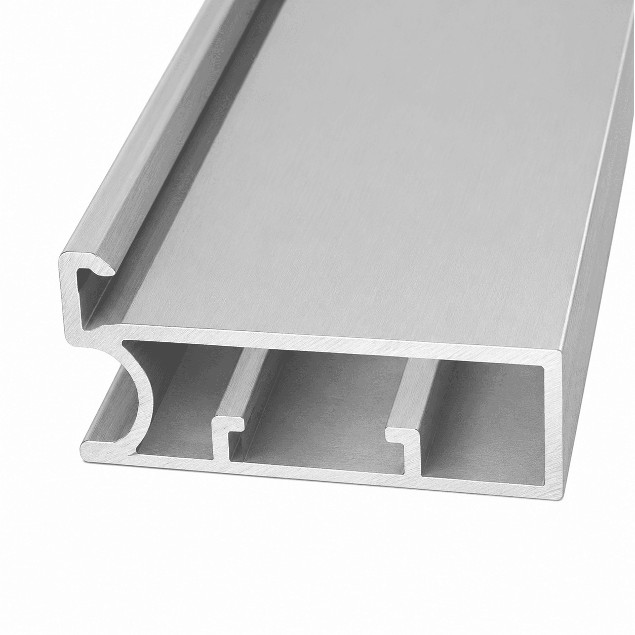 45mm Aluminium Profile For 4 to 5 mm Glass (Gru Profile) - Aluminium Color