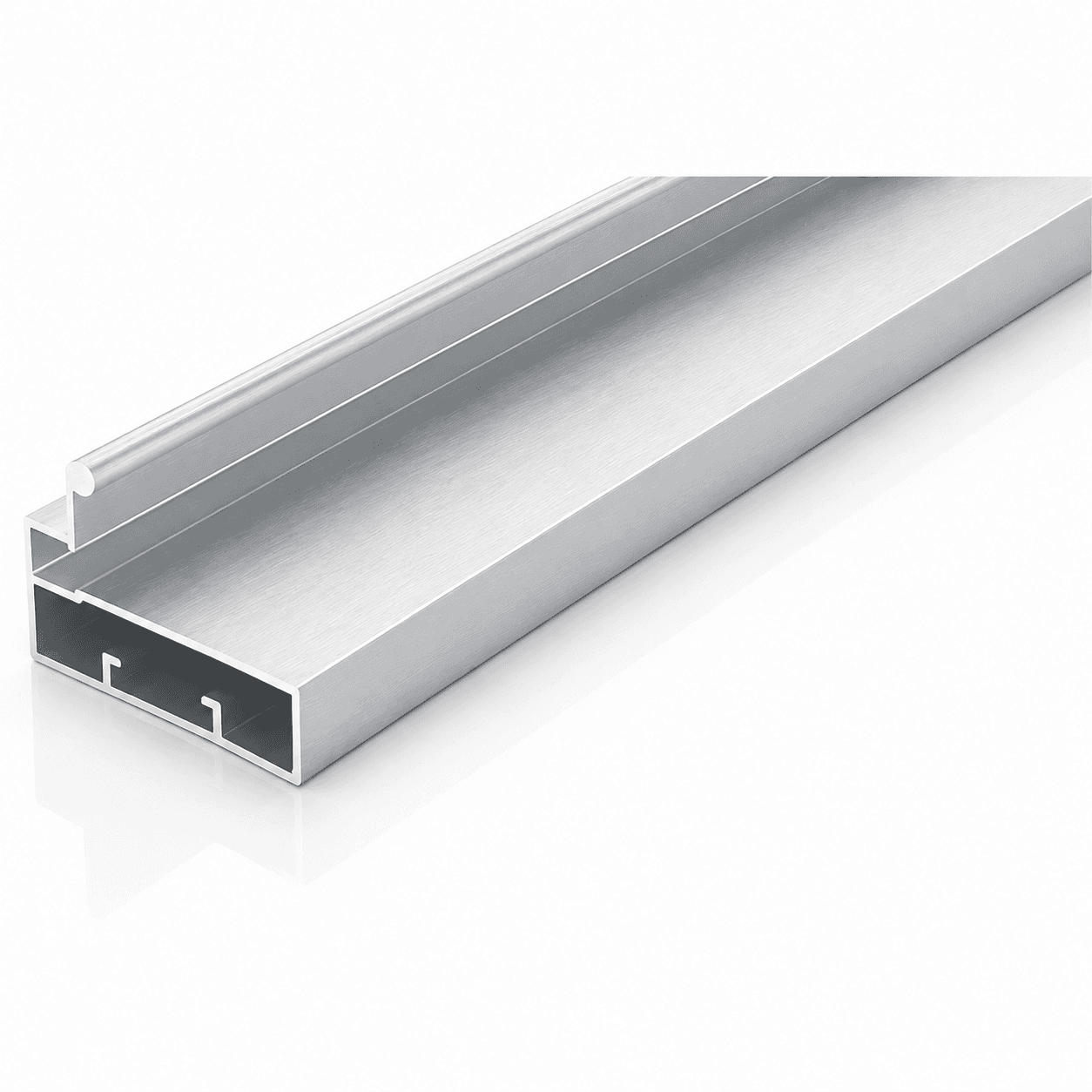 Aluminium 4-5mm Bulb Handle Profile - Aluminium Color