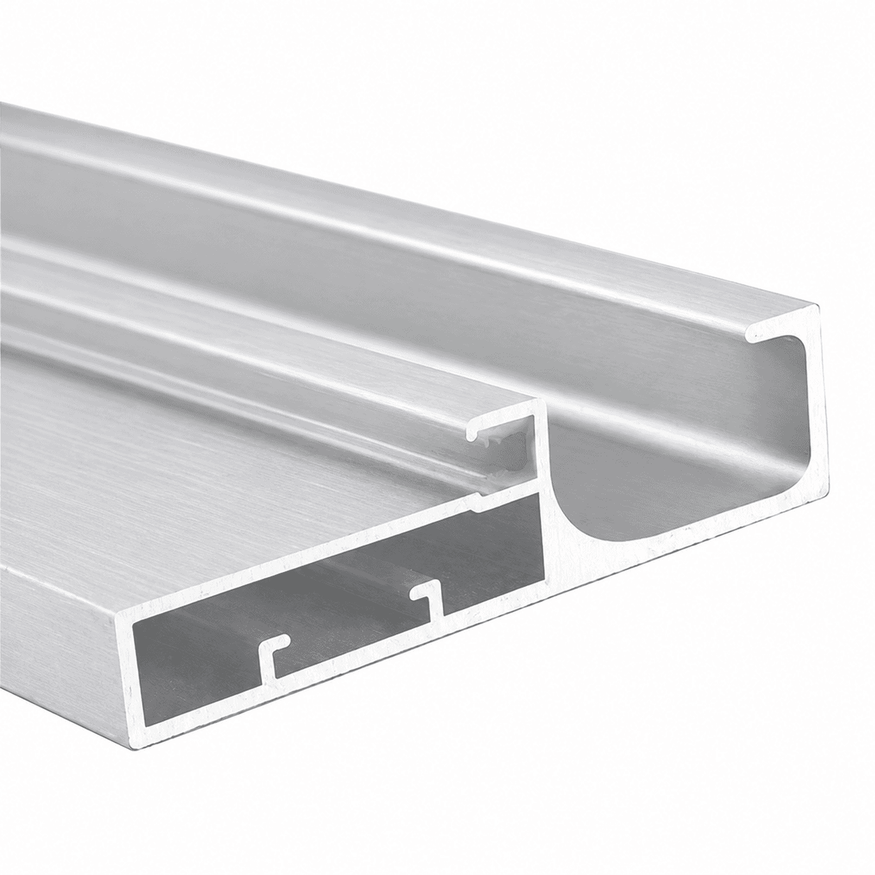 45mm Profile with Handle For 4 to 5 mm Glass suitable - Aluminium Color